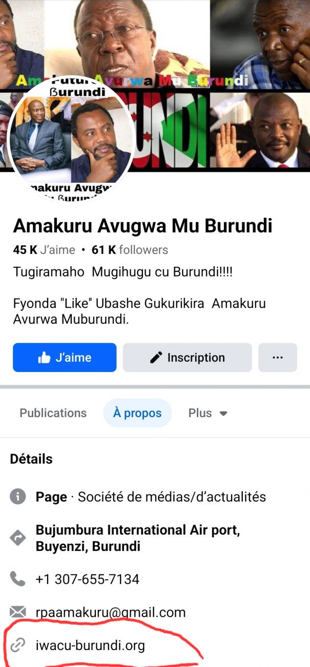 Communiqué de Presse | Clarification Officielle : Iwacu Presse n’est pas affilié au compte « Amakuru Avugwa Mu Burundi »